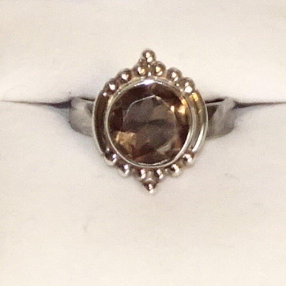 Smokey topaz in sterling silver